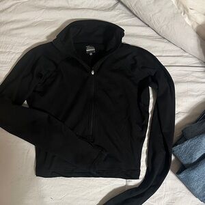 Crop top long sleeve Nike Black Full-Zip Hoodie like new
